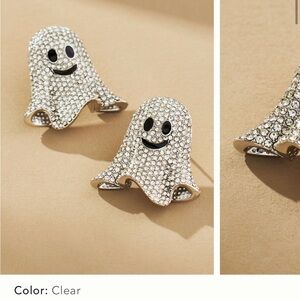 Anthropologie Silver Ghost Earrings